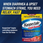 Kaopectate Soft Chews, Bismuth Subsalicylate, 24 Count (Pack of 2), Anti-Diarrheal andMedication, Upset Stomach Reliever, For Diarrhea