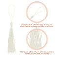 thumbnail image 3 of Unique Bargains 30Pack 5' Silky Bookmark Tassels with Loop for DIY Craft Accessory, Milky White, 3 of 6