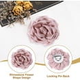thumbnail image 3 of Silk Satin Flower Brooch Pin, Large Peony Floral Lapel Pin, 3 of 5