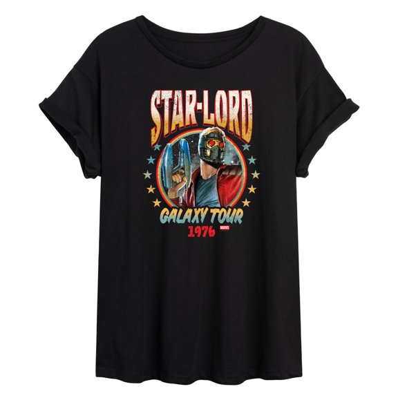 Marvel - Guardians of the Galaxy Star Lord Band Tee Style Women's Relaxed Fit T-Shirt