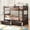 Espresso, variant on Newest Twin over Twin Bunk Bed with Drawers, Convertible to 2 Separate Beds, White Wooden Bunk Bed with Storage, Space Saving 2-in-1 Bed Frame