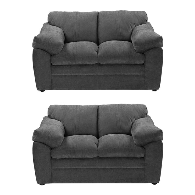Sala 2-2 TRINITY Aston ( 2 piezas Love Seat ) Gris Oscuro Para Sala