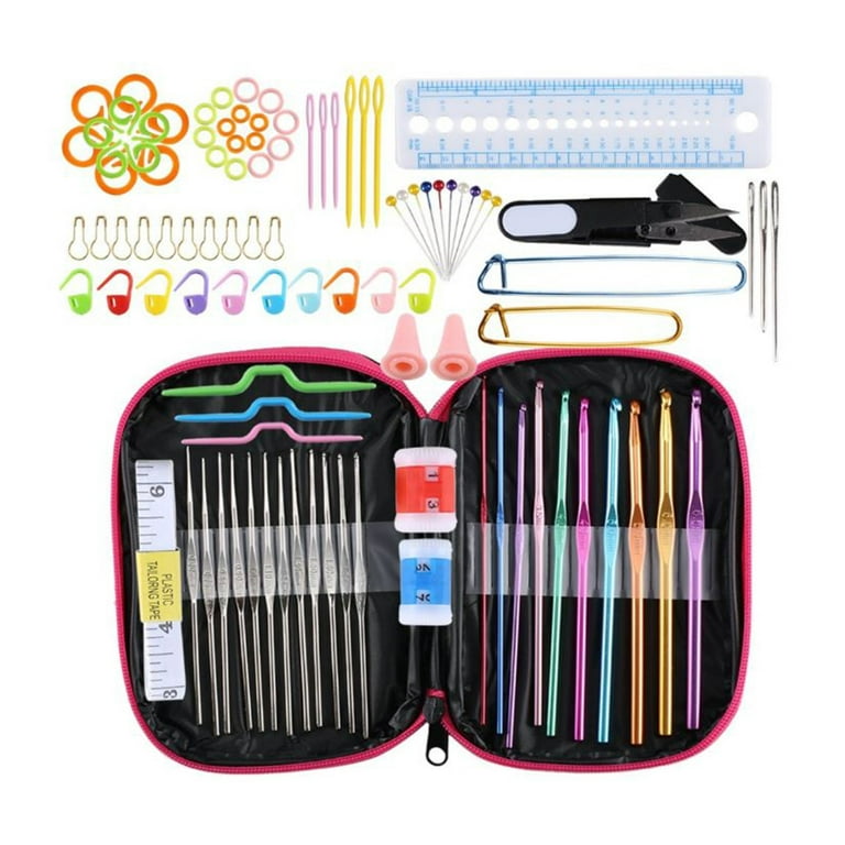 Yarniss Counting Crochet Hooks Set with Light, 11 Size Metal Lighted  Crochet Hooks with Case 