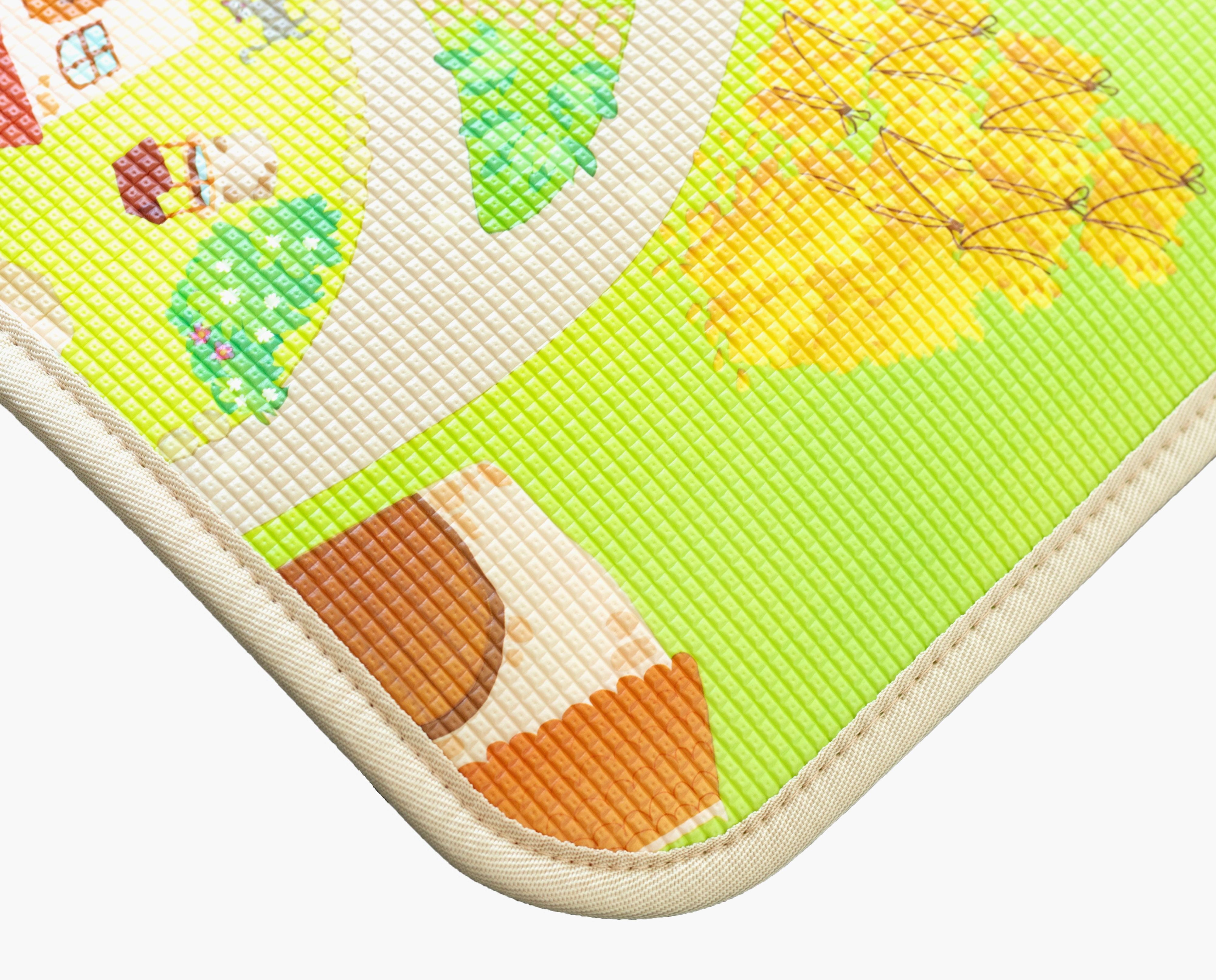 Yokina Farmcity Reversible, Waterproof, Sensory Touch Rolled Kids Playmat for Play Area and Kids Room