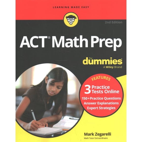 Pre-Owned ACT Math Prep for Dummies: Book + 3 Practice Tests Online (Paperback)
