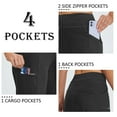 thumbnail image 4 of BALEAF Women's 7" Hiking Cargo Shorts Quick Dry UPF 50+ Stretch Summer Shorts for Camping, Travel, Running Black M, 4 of 6