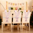 thumbnail image 2 of JHEHF Easter Chair Sashes Ties Bow Stretch Chair Band with Rabbit Ear Bows Chair Cover Back Tie Ribbon Bows for Wedding Birthday Party Supplies Engagement Event Restaurant Dining Chair Decor 6PCS, 2 of 8