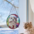 thumbnail image 4 of Spanish Water Ornament Christmas 2025 Pet Dog Spanish Water Dog Stained Glass SunCatcher for Window Christmas, Dog Suncatcher, Pet Lovers Gifts, Holiday Decor and Xmas Gifts Ideas, 4 of 4