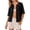 Black, variant on Lixiuxyad Women's Crew Neck Ribbed Knit Cardigan Short Sleeve Open-Front Button-Up Cardigan,Beige
