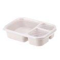 thumbnail image 1 of Boîte à Lunch Bento Portable 3 Compartiments pour Enfants et Adultes avec Couvercle Beige, 1 of 5