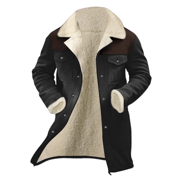 Fgnfyis Mens Jacket Collar Coat Leather Zip up Motorcycle Jacket