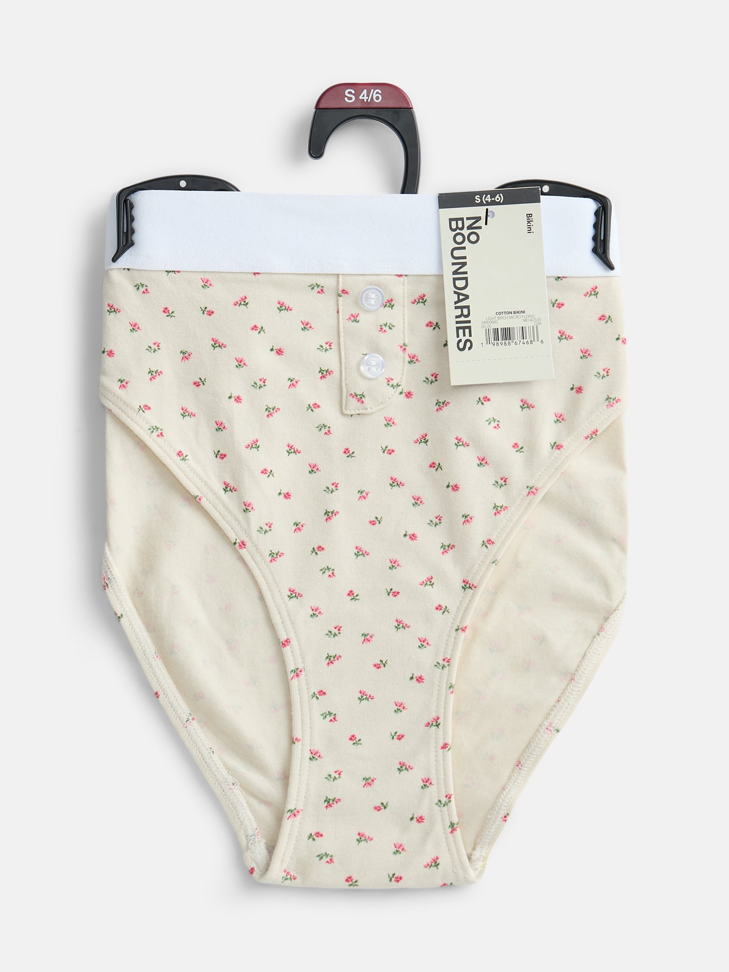 No Boundaries Cotton Stretch Jersey Bikini Panty, Women's XS-XXXL