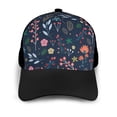thumbnail image 3 of Yiaed Colorful Flowers Print Baseball Cap Dad Hat Polo Style Plain Blank Adjustable Size, 3 of 5