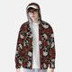 thumbnail image 2 of Balery Red Rose Skull Sudadera ligera de manga larga con capucha y protección solar UPF 50+ para hombre y mujer, ideal para pesca y running-Medium, 2 of 7