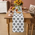 thumbnail image 6 of Classic Black Pattern Table Runner, Abstract Tribal Aztec Western Cotton Linen Kitchen Table Decoration Washable Dining Tabletop Runners for Home Party Decor 13x36 Inches, 6 of 9