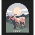 thumbnail image 5 of Western Howdy Cow Adult Black Long Sleeve Hoodie-Medium, 5 of 6