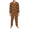 thumbnail image 3 of Wukai Autumn Thanksgiving Men's Long Sleeve Pajama Set,Long Sleeve Mens Sleepwear with Pockets & Front Fly-XX-Large, 3 of 7