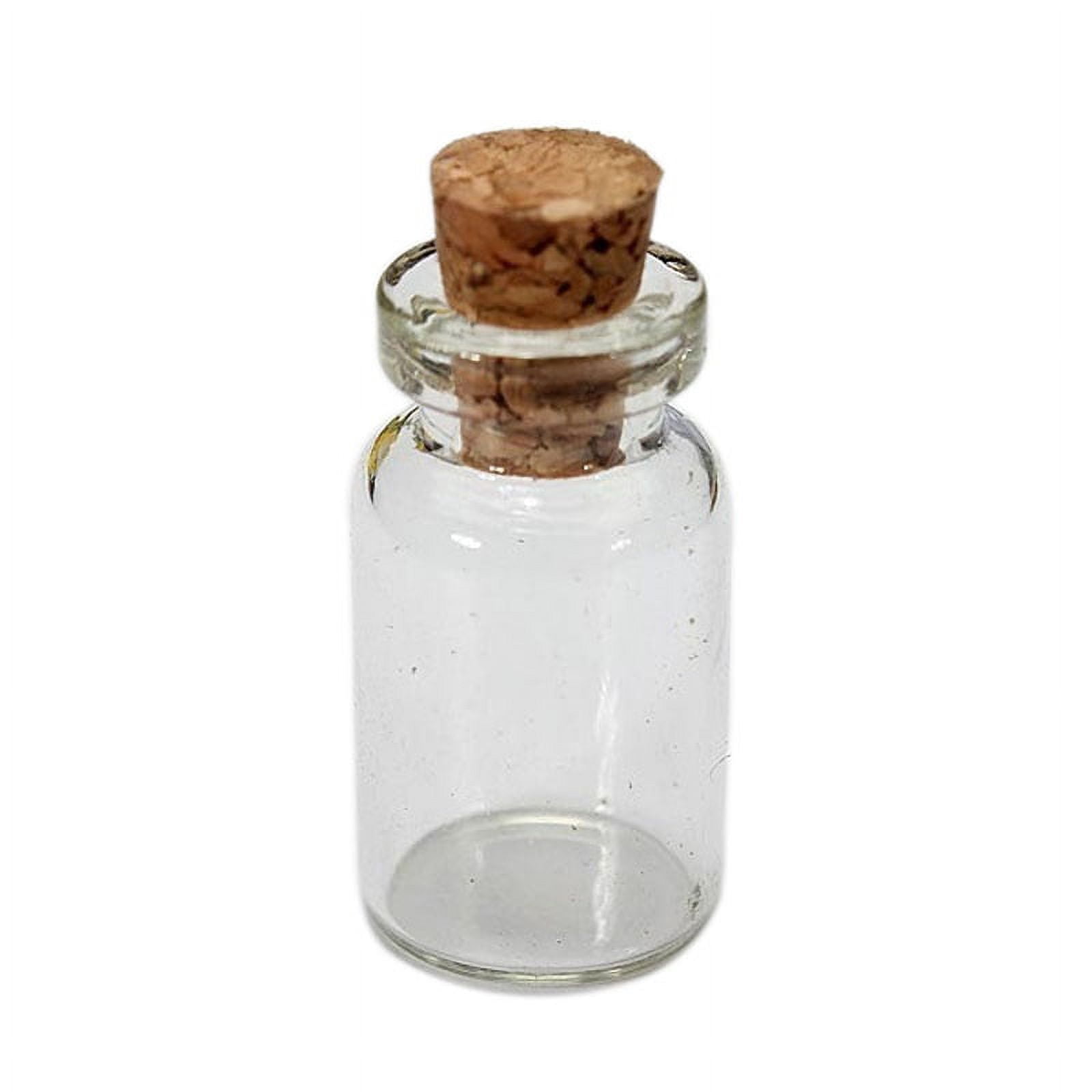 LOVIVER 10Pcs Small Glass Bottles with Cork Stopper Tiny Clear