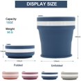 thumbnail image 2 of Joyrses tazas de agua plegables de gel de sílice, tazas de café, mejoradas, cubierta de taza sellada reforzada, taza de camping de viaje de 12 oz (azul + púrpura) 2 piezas... Zhivalor WMPH-1272-4, 2 of 5