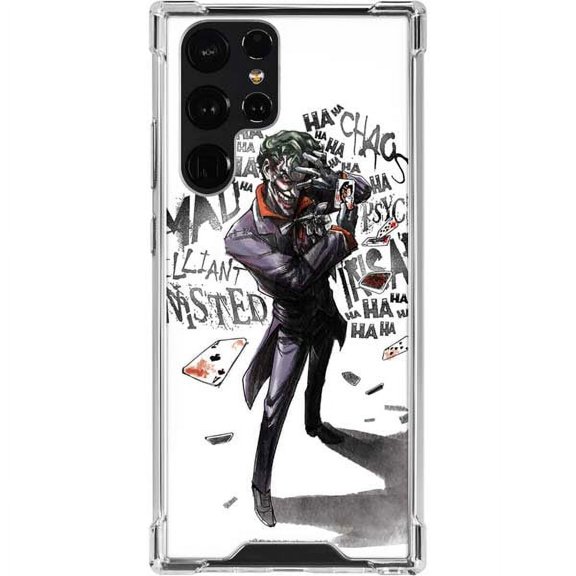 Skinit DC Comics Brilliantly Twisted - The Joker Galaxy S22 Ultra Clear Case