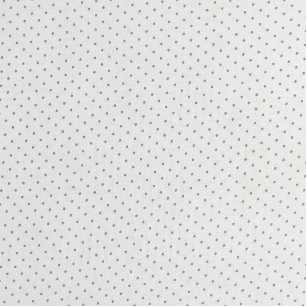 SheetWorld Fitted 100% Cotton Jersey Oval Crib Sheet, Fits Stokke Sleepi 26 x 47, Grey Pindot