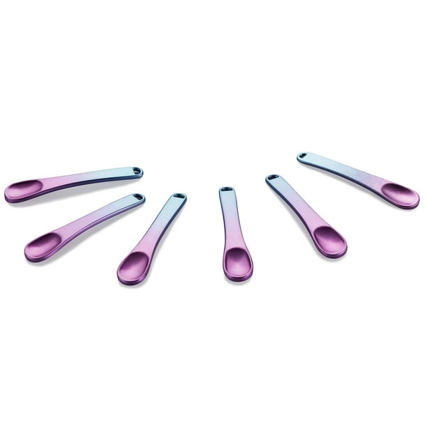 Paquete de 6 espátulas de maquillaje metálicas LISAPACK para cosmética facial