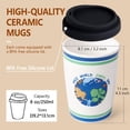 thumbnail image 4 of Reusable Ceramic Travel Coffee Cup – 8oz Double-wall New Bone China Coffee Mug with silicon lid (World earth day), 4 of 4