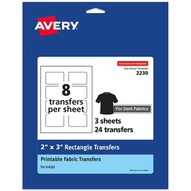 Avery Printable Fabric Sheets, 8.5" x 11", Inkjet Printer, 5 Iron On ...