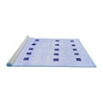 thumbnail image 2 of Ahgly Company Machine Washable Indoor Round Solid Blue Modern Area Rugs, 3' Round, 2 of 4