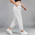thumbnail image 7 of XuJwPNcy Women Jogger Pants Lightweight Drawstring High Waist Cinch Bottoms Trousers Workout Running Pants with Pockets(White,X-Large), 7 of 7