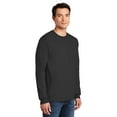 thumbnail image 4 of Gildan Ultra Cotton Men’s Long Sleeve T-Shirt, Durable, Crewneck Classic Fit Tee, Charcoal, 3XL, 4 of 5