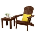 thumbnail image 5 of Zimtown Wood Folding Chair Adirondack Chair, Outdoor Wooden Seat with Armrest, Carbonized Color, Brown, 5 of 9