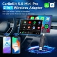 thumbnail image 2 of CarlinKit 5.0 Mini Pro Adaptateur Sans Fil CarPlay, Filaire vers Sans Fil, Récepteur Auto Android Wi-Fi 5,8 GHz Prêt à l'Emploi, 2 of 7