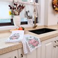 thumbnail image 4 of Fall Kitchen Towels for Fall Decor,Pink Pumpkin Buffalo Plaid Eucalyptus Leaves Autumn Dish Towels 18x26 Inch Set of 2,Farmhouse Home Thanksgiving Harvest Vintage Decorations, 4 of 6