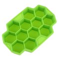 thumbnail image 4 of 2Pcs 12 Grids Honeycomb Shape Ice Making Mold Kitchen Ice Box Mold Portable Ice Maker Grid with Lid (Green), 4 of 8