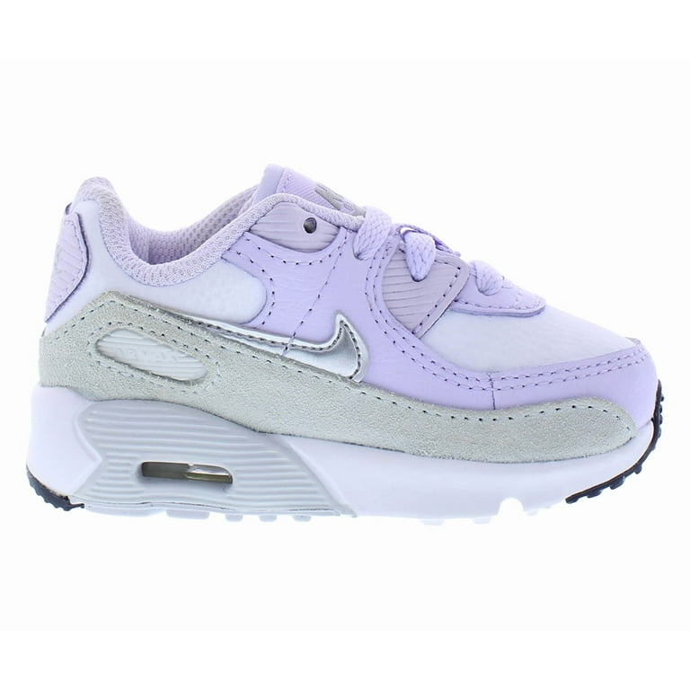 Nike Air Max 90 Leather Infant/Toddler Shoes Size 7, Color: White