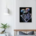 thumbnail image 3 of ARISTURING  Skull Wall Art Abstract Kissing Skeleton Lovers Painting Art Prints Modern Romantic Bedroom Artwork Framed, 3 of 4