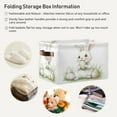 thumbnail image 5 of Cute White Easter Bunny Foldable Storage Basket,Canvas Fabric Foldable Storage Bins with Handles Open Home Storage Bins Boxes for Toy Book Shelf Closet Baskets, 5 of 9