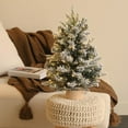 thumbnail image 4 of 18 Inch Artificial Mini Christmas Tree with Warm White Lights Battery Operated, Thick Snow Flocked Tabletop Christmas Tree with Snowy Branches Base for Home Indoor Xmas Decor, 4 of 6