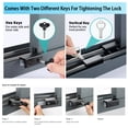 thumbnail image 4 of Sliding Door Window Lock, Adjustable 15Pack Robust Double Hole Child Sliding Window Security Lock  for Hotel Silver,Black, 4 of 7
