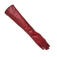 thumbnail image 2 of Besufy Women Gloves,Lady Solid Faux Leather Full Finger Long Arm Gloves Stage Mittens, 2 of 7