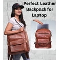 thumbnail image 3 of Mochila para portátil JINALEXIA LEATHER de cuero genuino para mujer, 3 of 8