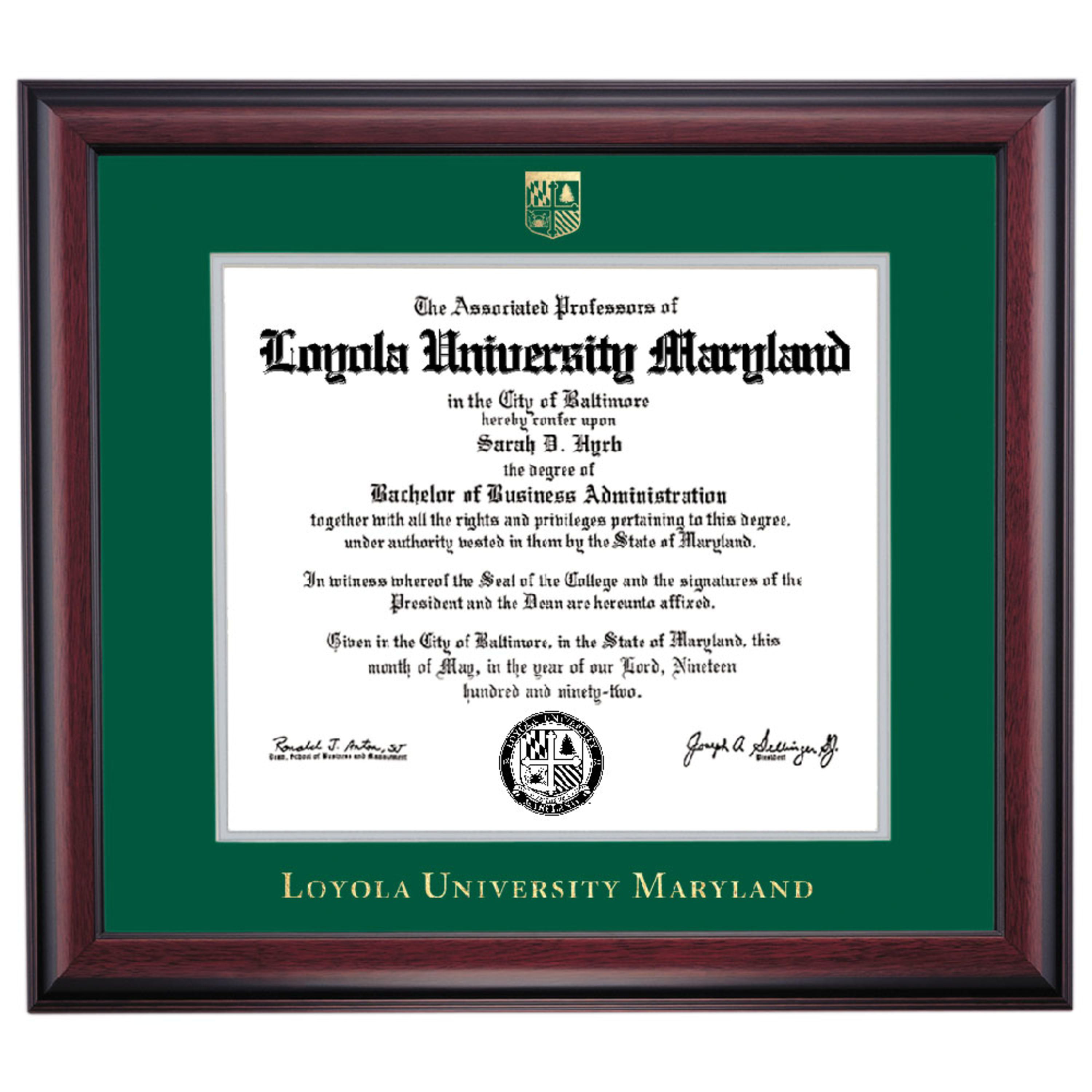 Campus Images NCAA North Texas Mean Green Unisex Spirit Diploma Manhattan Black Frame with Bonus Lithograph One Size Black