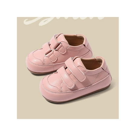 

Rotosw Unisex Sneakers Magic Tape Skate Shoes Soft Sole Crib Shoe Lightweight Sport Flats School Breathable Athletic Sneaker Pink 6.5C