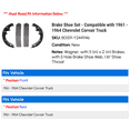 thumbnail image 2 of Brake Shoe Set - Compatible with 1961 - 1964 Chevy Corvair Truck 1962 1963, 2 of 2