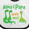 thumbnail image 4 of Inktastic Nana Papa Love Me Grandchild Dinosaur Boys Baby Bib, 4 of 4