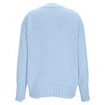 thumbnail image 4 of Womens Cardigan Sweaters Women's Solid Color Long-Sleeved Button-Knit Cardigan Sweater Coat, 4 of 4
