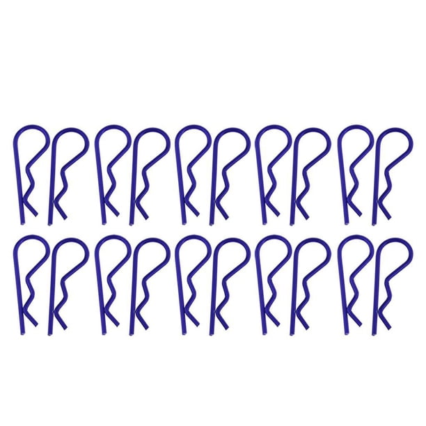 20pcs / pack Clips de carcasa de carrocería de coche RC para 1:10 1:12 1:16 RC Car Crawler Azul