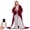 Red, variant on CONCETTA Wearable Heated Blanket 70"x50", Electric Throw with Sleeves & Foot Pockets,10 Heat Settings,1‑9H Auto‑Off Timer, Machine Washable for Couch Bed, Gray