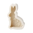 thumbnail image 1 of Silicone Flat Rabbit Candle With Raised Flower Pattern Standing Aromatherapy Rabbit Soap, 1 of 4